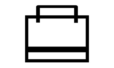 A black and white Thin Line Vector Icon. Flat icon on the white background