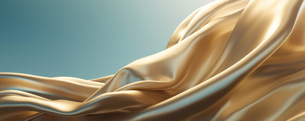 Luxurious white silk banner. Soft and elegant. Created with Generative AI.