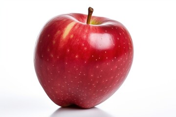Obraz na płótnie Canvas Red apple on white background. Apple close-up shot. Fresh Apple. 