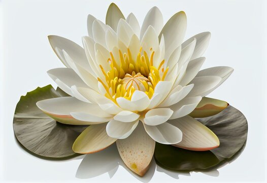 Isolated Lotus Or Water Lily On Transparent Background In Png Format. Generative AI