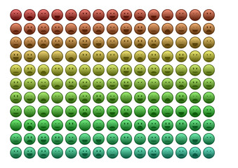 set of colourful emojis