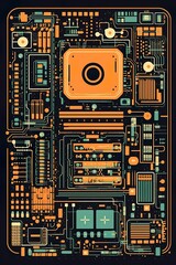 Fototapeta premium electronic circuit board