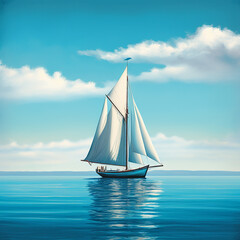 Fototapeta premium sailboat on the sea