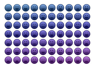 set of colourful emojis