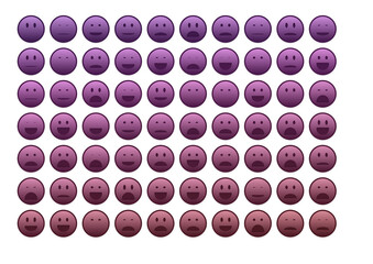 set of colourful emojis