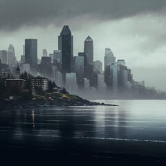 Obraz premium country skyline at night