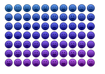 set of colourful emojis
