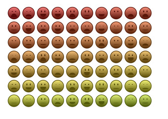 set of colourful emojis