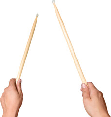 Holding Drumsticks - Isolated