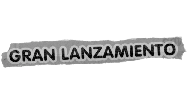 Recortes de periódico en español. Palabras en español. Newspaper scraps in spanish. Torn newspaper words. Words in spanish.