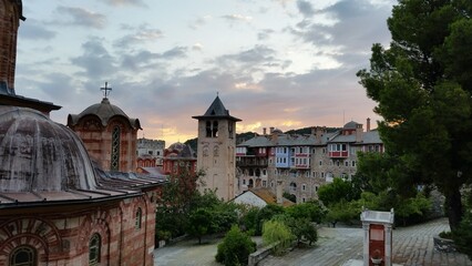 Obraz premium The Monastery of Vatopedi is a monastery built on Mount Athos 