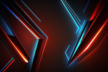 Blue Red Neon Light Graphic Background