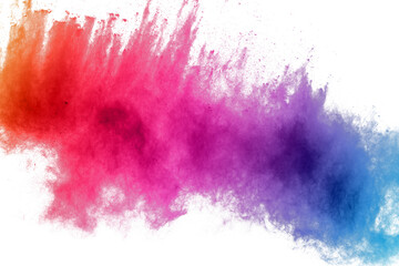 Colorful powder explosion. abstract powder splatted background. 