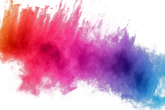 Colorful powder explosion. abstract powder splatted background. 