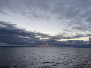 clouds over the sea