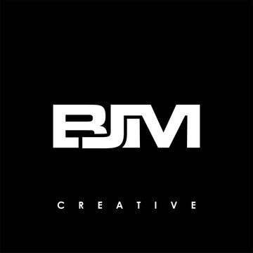 BJM Letter Initial Logo Design Template Vector Illustration