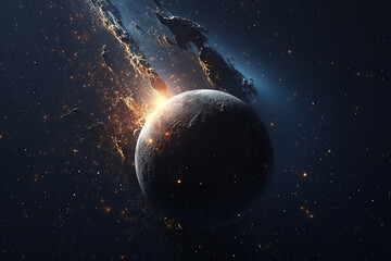 Obraz premium Asteroid Flies Scarily Close to Earth