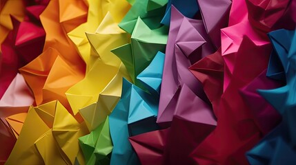 Colorful origami wallpaper