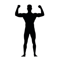 silhouette of a man sport athlete