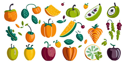 Bold and Graphic Fruit Illustration Pack