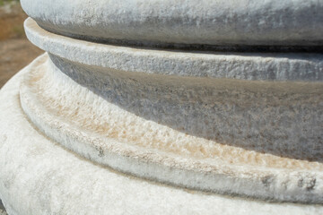 Ruins of the ancient ancient city of Perge. Details of ancient ruins.