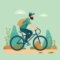 Illustration of a Person Cycling
Generative AI