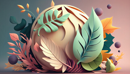 Naklejka premium World environment day creative idea illustration. Generative AI.