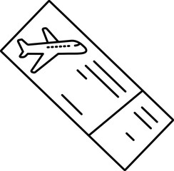 Plane tickets Travel Trip Plan Tourism Transportation Flight Line