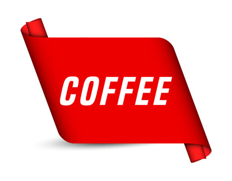 Colorful vector flat design banner coffee. This sign is well adapted for web design.