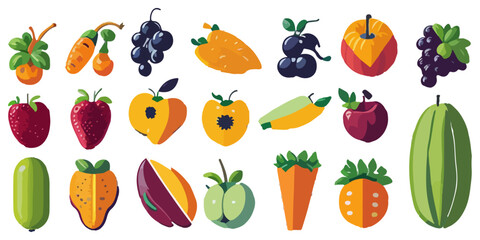 Tasty Fruit Smoothie Clipart Collection