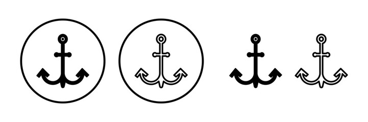 Anchor icon vector. Anchor sign. marine symbol