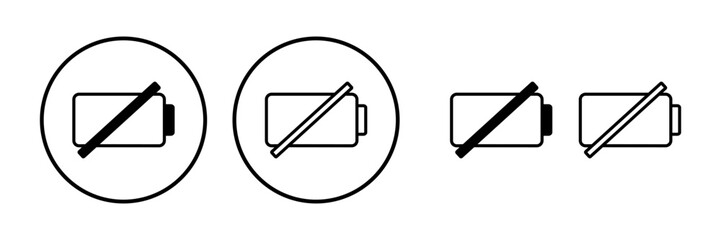 Battery icon vector. Battery charge indicator icon.