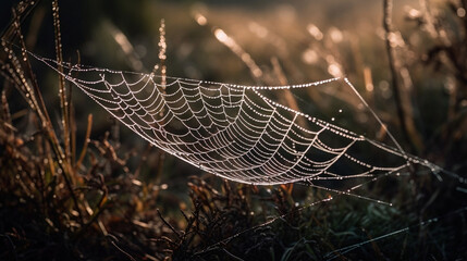 Spider web in the morning