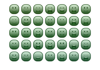 set of colourful smiley faces emoji