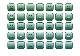 set of colourful smiley faces emoji