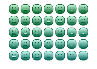 set of colourful smiley faces emoji