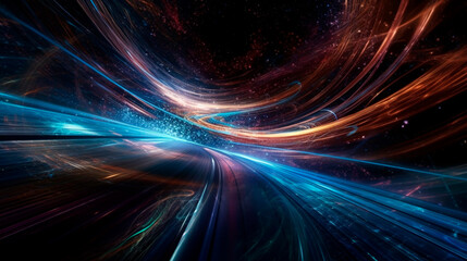 Warp Speed: Journey Through the Multiverse. Generative AI - obrazy, fototapety, plakaty