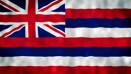 The flag of the State of Hawaii. Hawaii state flag illustration. HI United States of America news and politics illustration.