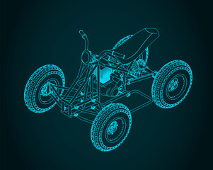 Quad bike illustration © blacklight_trace