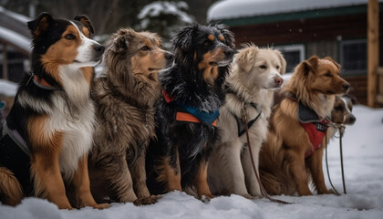 Group of Dogs Generative AI