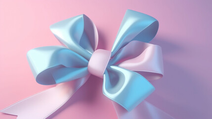 Pastel gift bow Generative AI