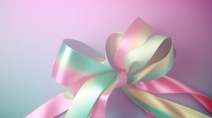 Pastel gift bow Generative AI