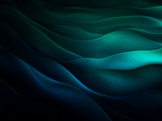 Obraz premium Black blue green gradient, dark matte textured background, elegant design space, generative AI