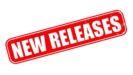 new releases red text stickers grunge stamp illustration background