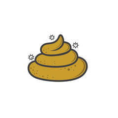 illustration of feces, poop icon, vector art.