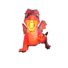 red dragon isolated on white