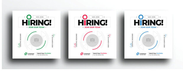 We are hiring job vacancy social media post banner template