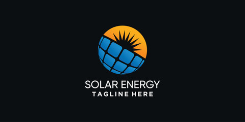 Solar energy logo design with sun power logo Premium Vector Part 2