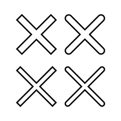 Fototapeta premium Close icon vector illustration. Delete sign and symbol. cross sign