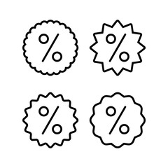 Discount icon vector illustration. Discount tag sign and symbol